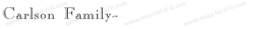 Carlson Family字体转换